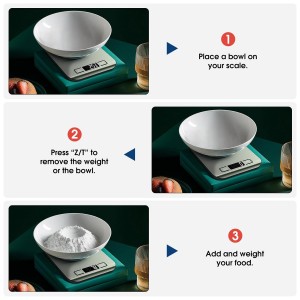 Mik-Nana Food Scale, 22lb Digital Kitchen Scale Weight Grams and Ounces for Baking Cooking Coffee Package Postage, 6 Units with Tare Function, LCD Display, Easy Clean Stainless Steel