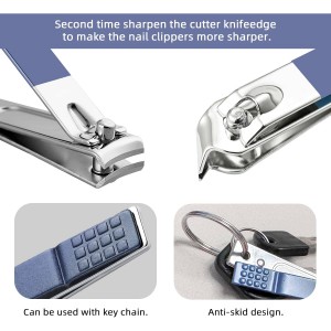 Manicure Set 8 in 1 Nail Clipper Set,RedFlow Nail Clippers,Fingernail & Toenail Clippers,Manicure Tools,Pedicure Tools,Suitable for Travel Manicure Kit,Nail Set Kit with Everything Profe (Blue)