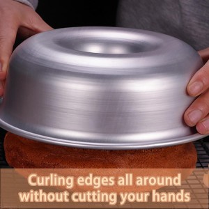 Angel Food Cake Pan: Round Nonstick Pound Cake Pan for Baking,Tube Cake Pan for Cheesecake,Flan,Creme Cake,Cookie,Donut (Width 9IN)