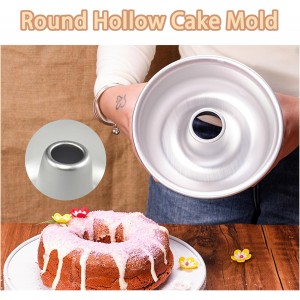 Angel Food Cake Pan: Round Nonstick Pound Cake Pan for Baking,Tube Cake Pan for Cheesecake,Flan,Creme Cake,Cookie,Donut (Width 9IN)