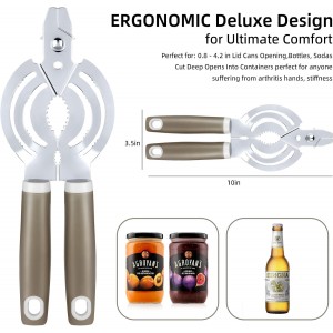 Jar Opener, Multifunctional Jar Openers for Seniors, Stainless Steel Jar Lid Opener, Easy Twist Bottle Opener for Seniors with Arthritis