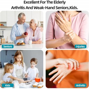 Jar Opener, Multifunctional Jar Openers for Seniors, Stainless Steel Jar Lid Opener, Easy Twist Bottle Opener for Seniors with Arthritis