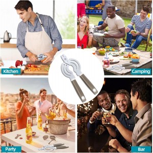 Jar Opener, Multifunctional Jar Openers for Seniors, Stainless Steel Jar Lid Opener, Easy Twist Bottle Opener for Seniors with Arthritis