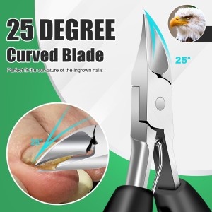 2026 Toenail Clippers for Thick Toenails for Seniors, Angled Head Large Toe Nail Clippers for Men with Wide Jaw Opening, Sharp Heavy Duty Fingernail Clipper Cutter with Catcher Long Handle