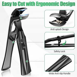 2026 Toenail Clippers for Thick Toenails for Seniors, Angled Head Large Toe Nail Clippers for Men with Wide Jaw Opening, Sharp Heavy Duty Fingernail Clipper Cutter with Catcher Long Handle