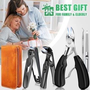 2026 Toenail Clippers for Thick Toenails for Seniors, Angled Head Large Toe Nail Clippers for Men with Wide Jaw Opening, Sharp Heavy Duty Fingernail Clipper Cutter with Catcher Long Handle