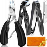 2026 Toenail Clippers for Thick Toenails for Seniors, Angled Head Large Toe Nail Clippers for Men with Wide Jaw Opening, Sharp Heavy Duty Fingernail Clipper Cutter with Catcher Long Handle