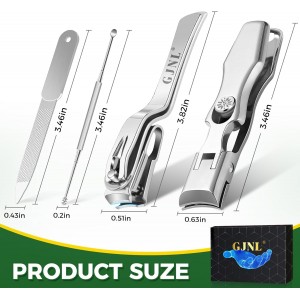 German Nail Clippers for Men, 2026 Upgraded Ultra Sharp Stainless Steel Edgy Nail Clipper for Thick Nails, The Ultra Sharp Nail Clippers Set with Nail File, Gifts for Him Men