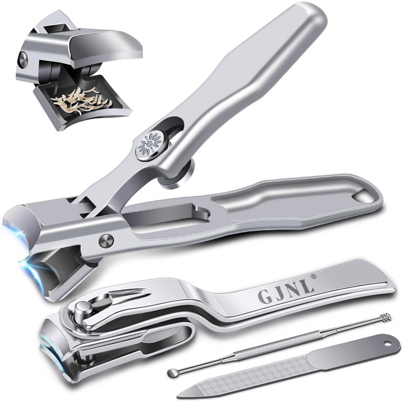 German Nail Clippers for Men, 2026 Upgraded Ultra Sharp Stainless Steel Edgy Nail Clipper for Thick Nails, The Ultra Sharp Nail Clippers Set with Nail File, Gifts for Him Men