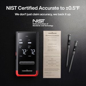 ThermoMaven Smart Bluetooth Wireless Meat Thermometer: Standalone Base, WiFi Unlimited Range, 6 Sensors with NIST Certified Accuracy, 2 Probes for Kitchen, BBQ, Grill, Oven, Smoker, Rotisserie