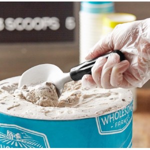 Heavy Duty Ice Cream Spade Scoop with Non-Slip Handle - Stainless Steel Ice Cream Spoon Paddle Perfect for Scooping and Serving Hard Frozen Treats