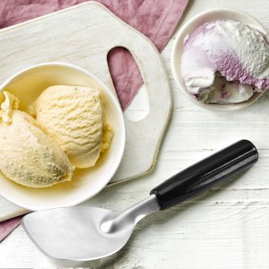 Heavy Duty Ice Cream Spade Scoop with Non-Slip Handle - Stainless Steel Ice Cream Spoon Paddle Perfect for Scooping and Serving Hard Frozen Treats