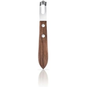 1 Pc Brown Lightweight Channel Knife and Lemon Zester Tool- Stainless Steel Peeler With Ultra Sharp Rind Twist Tool for Orange and Citrus Fruit - Kitchen Grater, Slicer