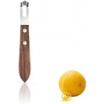 1 Pc Brown Lightweight Channel Knife and Lemon Zester Tool- Stainless Steel Peeler With Ultra Sharp Rind Twist Tool for Orange and Citrus Fruit - Kitchen Grater, Slicer