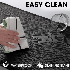 Mattitude Kitchen Mat Cushioned Anti-Fatigue Floor Mat Water Resistant Non-Slip Mats and Rugs Standing and Comfort Desk Mats for House Sink Office Laundry (Black, 17.3