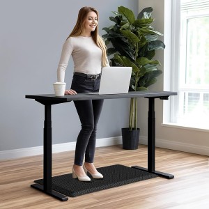 Mattitude Kitchen Mat Cushioned Anti-Fatigue Floor Mat Water Resistant Non-Slip Mats and Rugs Standing and Comfort Desk Mats for House Sink Office Laundry (Black, 17.3