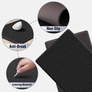 Mattitude Kitchen Mat 2PCS Kitchen Rugs Cushioned Anti-Fatigue Rug Waterproof Standing Desk Mat Kitchen Mats for Floor Kitchen Rug Set for Kitchen, Sink, Office 17.3