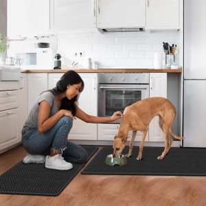Mattitude Kitchen Mat 2PCS Kitchen Rugs Cushioned Anti-Fatigue Rug Waterproof Standing Desk Mat Kitchen Mats for Floor Kitchen Rug Set for Kitchen, Sink, Office 17.3