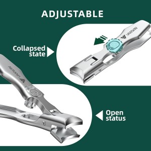 German Nail Clippers for Men Thick Nails, VANWIN Toenail Clippers for Seniors Large Wide Jaw Opening, Heavy Duty No Splash Fingernail Clipper with Safety Lock Nail Clippers with Catcher for Women