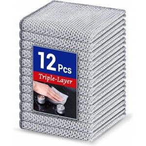 12 PCS 3-Layer Non-Scratch Multipurpose ...