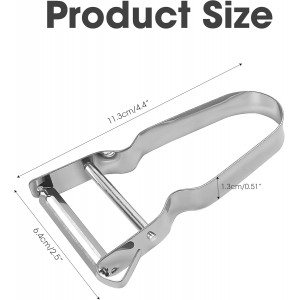 3pcs Genuine Inox Handle Straight Blade Peeler for Kitchen - Star Potato & Fruit Vegetable Metal Blade Rex Speed Bar