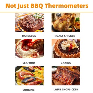 Digital Meat Thermometer Fork, Fast Read Grill Thermometer with LED Display and Stainless Steel Probes for Steak Chicken Pork Turkey Hot Grilled Food for Men Him Dad