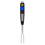 Digital Meat Thermometer Fork, Fast Read Grill Thermometer with LED Display and Stainless Steel Probes for Steak Chicken Pork Turkey Hot Grilled Food for Men Him Dad
