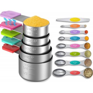 Magnetic Measuring Cups and Spoons Set, ...