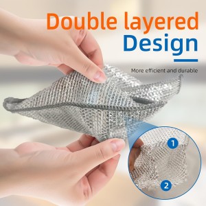 EytGva10 PCS Non Scratch Steel Scrubbers Wire Dishwashing Rags Metal Dish Cloth,Alternative to Steel Wool Scrubbers, Multifunctional Kitchen Cleaning Cloths for Pots,Pans,Dishs,Flatwarel