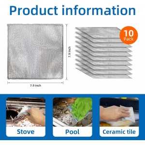 EytGva10 PCS Non Scratch Steel Scrubbers Wire Dishwashing Rags Metal Dish Cloth,Alternative to Steel Wool Scrubbers, Multifunctional Kitchen Cleaning Cloths for Pots,Pans,Dishs,Flatwarel