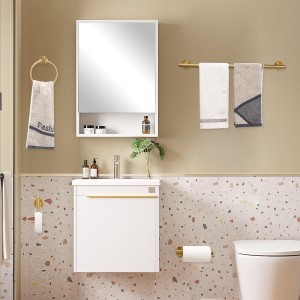 Brushed Gold Bathroom Hardware Accessories Set 5 Piece, Stainless Steel Bath Towel Bar Set 24 Inch,Toilet Paper Holder,Towel Ring Holder,Towel Rack Set,Gold Bathroom Accessories Kit