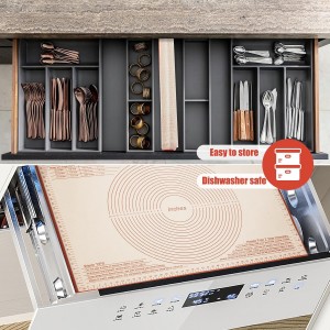 Silicone Pastry Mat 36x24 Inch Nonstick Baking Mat -Perfect for Dough, Pastry, Dough Rolling, Kneading Board, Pie Crust, Fondant, Pasta/Pizza, Kitchen Counter Mat