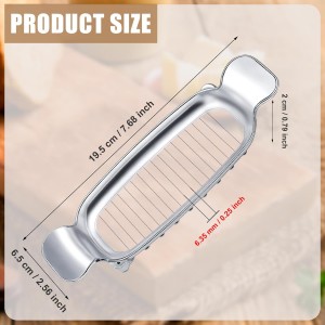 Stainless Steel Cheese Cutter and Butter Slicer - Multifunctional Kitchen Food Tool for Block Cheeses and Butter