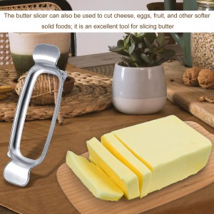 Stainless Steel Cheese Cutter and Butter Slicer - Multifunctional Kitchen Food Tool for Block Cheeses and Butter