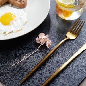 DOLOPL Black Placemats Set of 6, Faux Leather Heat Resistant Table Placemat for Dining Table Protection, Waterproof Wipeable & Washable Kitchen Table Mats for Everyday Dining,Party,BBQ,Holiday