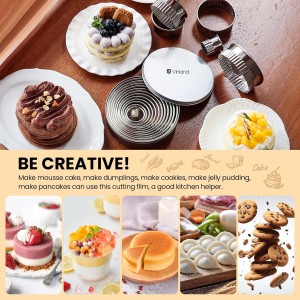 12 Pcs 304 Stainless Steel Biscuit Cutter Set - Round Cookie Cutters for Baking (1/2/3/4/5'') with Storage Box, Dough Pastry Cake Circle Cutting Ring Molds, Non-Rust, Dishwasher Safe & 1.5‘’ High