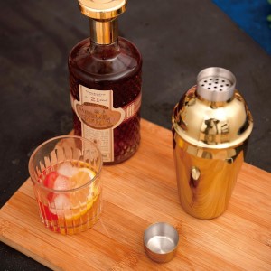 12Pcs-Cocktail Shaker Set Stainless Steel Bartending Kit 18.6oz Cocktail Bar Set Cocktail Mix Drink Making Kit Professional Bar and Home Drink Bar Tools for Bartender(Gold, 12Pcs)