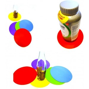4pcs Rubber Jar Opener Bottle Gripper Non Slip Pad Multi-function Can Opener for Seniors with Arthritis Weak Hands (Circle One)