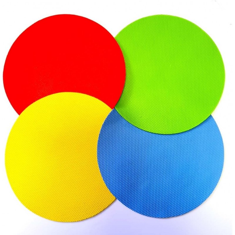 4pcs Rubber Jar Opener Bottle Gripper Non Slip Pad Multi-function Can Opener for Seniors with Arthritis Weak Hands (Circle One)