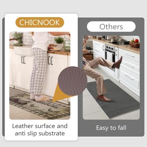 PVC Farmhouse Kitchen Rugs Anti Fatigue 3 Piece, Washable Non-Skid Kitchen Mat, Farmhouse Rooster Kitchen Floor Mat, Cushioned Kitchen Floor Mats, Size 18'' x 30''+18