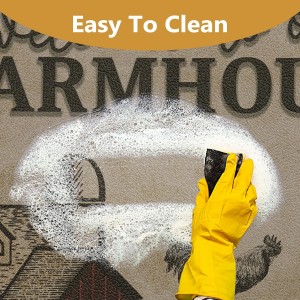 PVC Farmhouse Kitchen Rugs Anti Fatigue 3 Piece, Washable Non-Skid Kitchen Mat, Farmhouse Rooster Kitchen Floor Mat, Cushioned Kitchen Floor Mats, Size 18'' x 30''+18