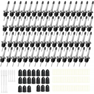 80 Pack Stainless Steel Bottle Pourers T...