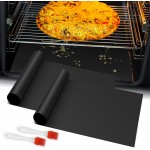 Oven Liner for Bottom of Oven, 2 Pack Heavy Duty Oven Liners for Electric Stove, Heat Resistant Stovetop Protector Air Fryer Grill Mat, Reusable Gas Toaster Microwave Oven Drip Liner Teflon Sheets