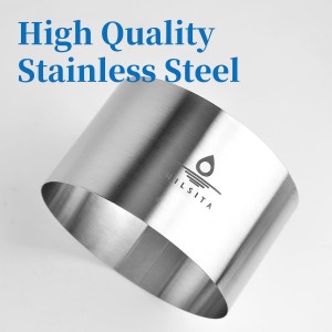 3Pcs Cake Molds for Baking, Stainless Steel Mousse Cake Rings, Mousse Ring Mold Round for Bakeware Tools-4/6/8in (2.36''H)