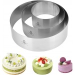 3Pcs Cake Molds for Baking, Stainless Steel Mousse Cake Rings, Mousse Ring Mold Round for Bakeware Tools-4/6/8in (2.36''H)