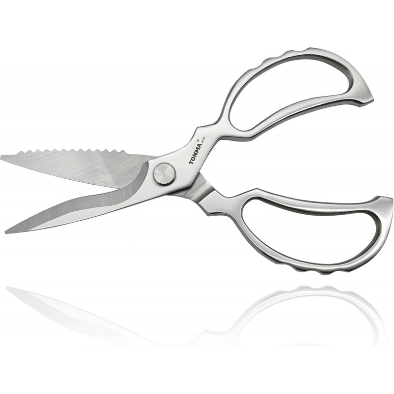 TONMA Heavy Duty Kitchen Shears [Made in Japan], Japanese Stainless Steel Poultry Shears, Multipurpose Kitchen Scissors for Meat, Fish, Chicken, Seafood