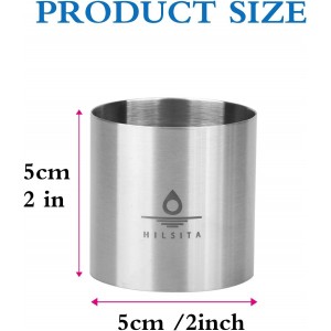 8 Pcs Seamless Mousse Cake Ring Molds, 2 Inch Food Ring Molds, Cake Cutter for Baking, Stainless Steel Round Cooking Rings, Small Size Dessert Mold for Cake and Pastry