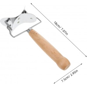 Veemoon Rolling Dough Cutter Stainless Steel Dumpling Wrapper Mold Pastry with Wood Handle Ravioli Empanada Making Tools for Kitchen