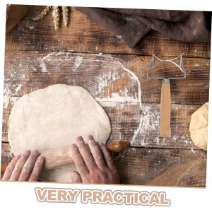 Veemoon Rolling Dough Cutter Stainless Steel Dumpling Wrapper Mold Pastry with Wood Handle Ravioli Empanada Making Tools for Kitchen
