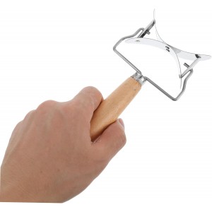 Veemoon Rolling Dough Cutter Stainless Steel Dumpling Wrapper Mold Pastry with Wood Handle Ravioli Empanada Making Tools for Kitchen